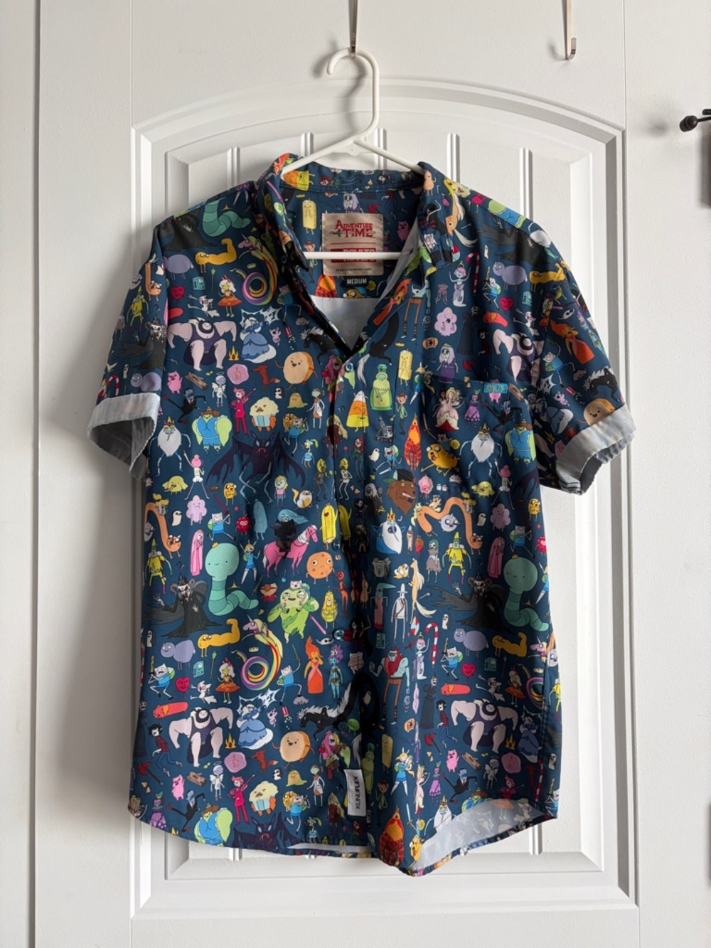 RSVLTS Navy Adventure Print Men’s Button-Down Shirt
